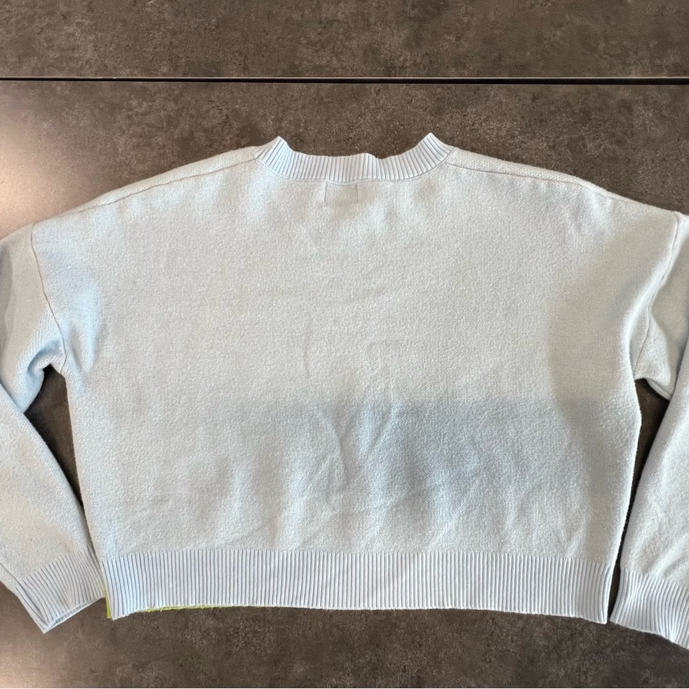 Luna Sky Light Blue Scenic Van Cottagecore Crewneck Sweater - Picture 4 of 5